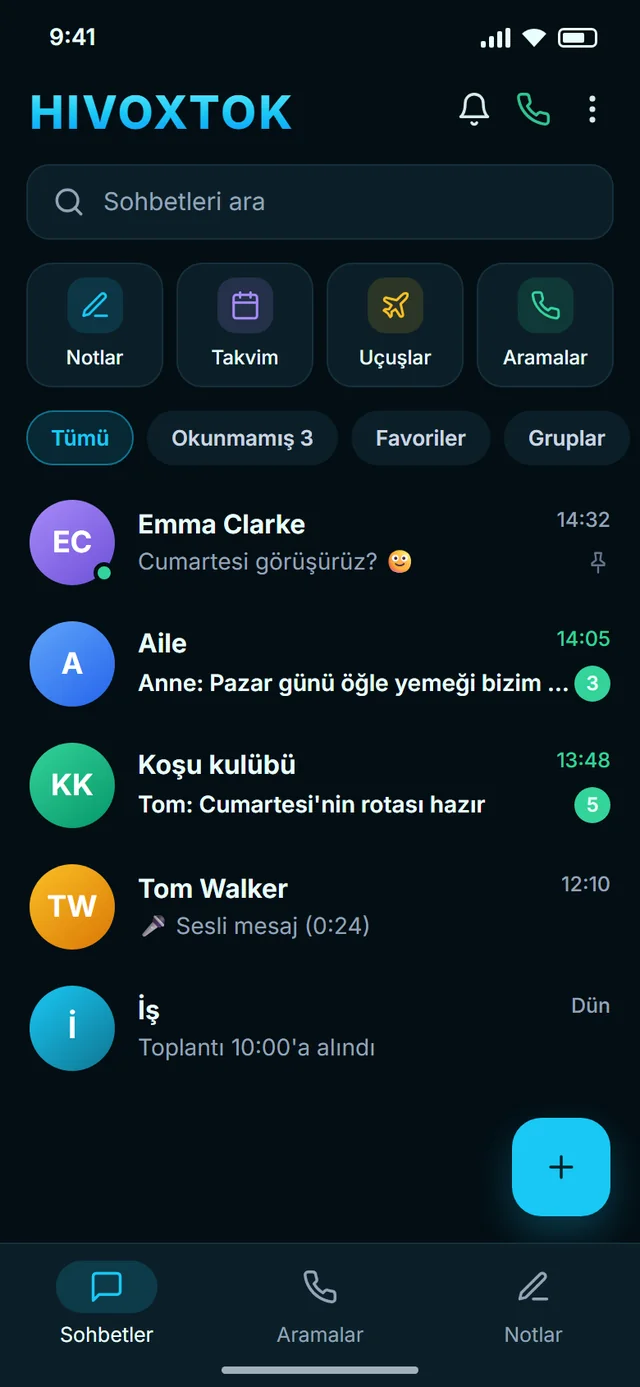 Tüm sohbetleriniz tek yerde